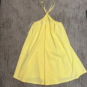 Zara yellow summer halter dress